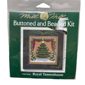 Mill Hill NEW Buttoned & Beaded Royal Tannenbaum 1999 Cross Stitch Kit